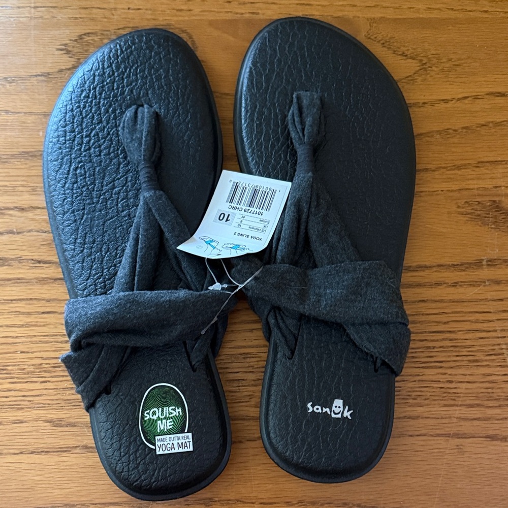 Sanuk Charcoal Yoga Mat Flip Flops